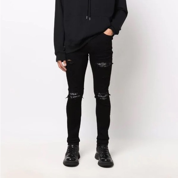 Amiri Men’s Crystal Skinny Jeans - Picture 2 of 6